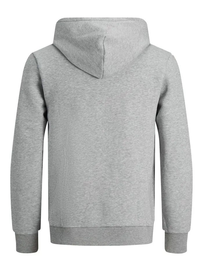 Sweatshirts JACK and JONES Mens ZIPPED HOODIE Grey Light Grey Melange On Sale