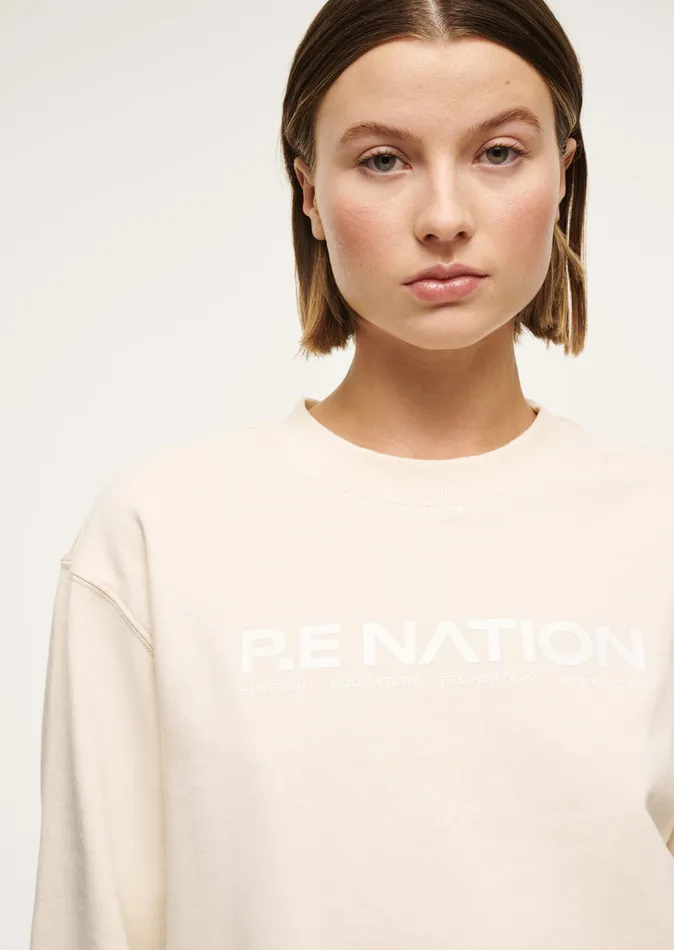 Sweatshirts Women PE Nation QUALIFY SWEAT IN WHISPER WHITE