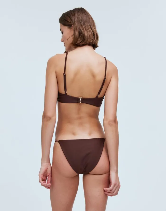 Swim Women Madewell Jade Swim Bare Minimum Bikini Bottom Mocha