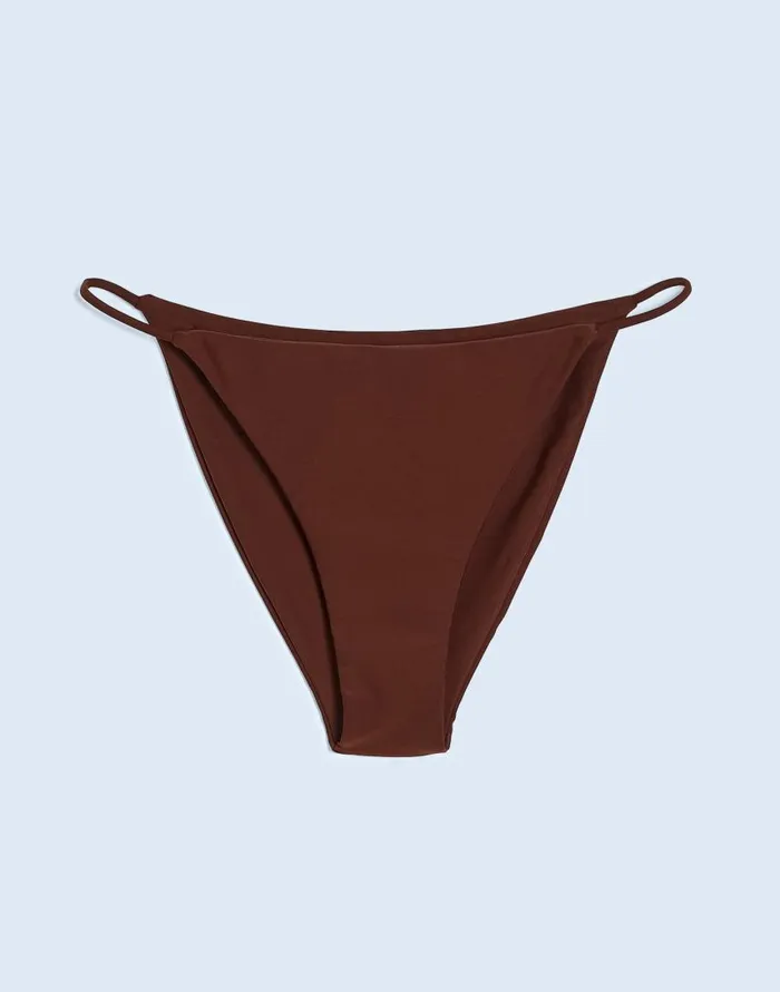 Swim Women Madewell Jade Swim Bare Minimum Bikini Bottom Mocha