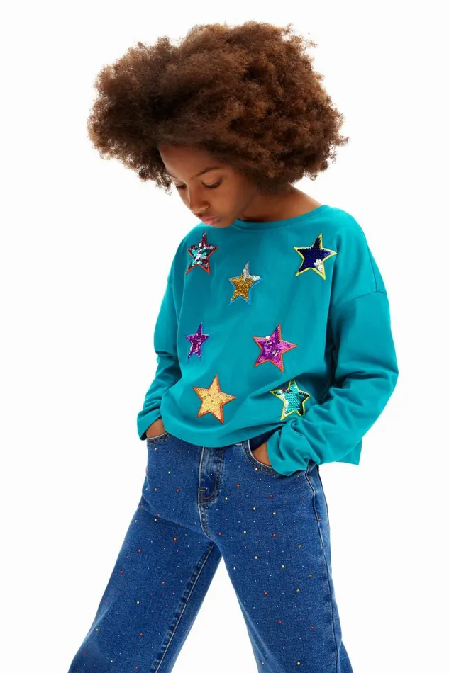 Tshirts And Shirts Kids Desigual Colorful Stars Tshirt Green