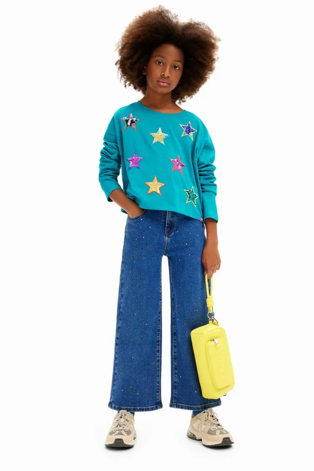 Tshirts And Shirts Kids Desigual Colorful Stars Tshirt Green