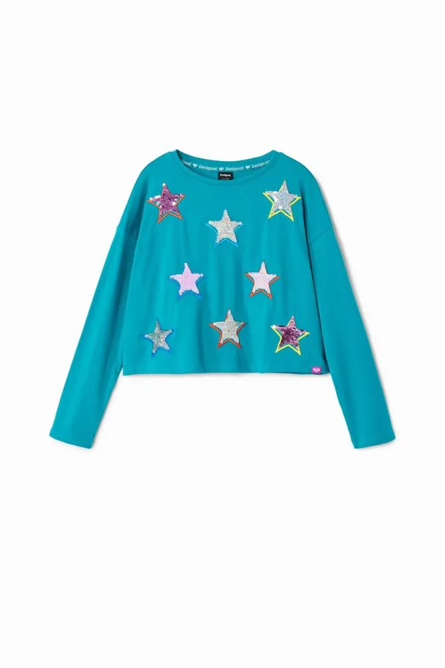 Tshirts And Shirts Kids Desigual Colorful Stars Tshirt Green