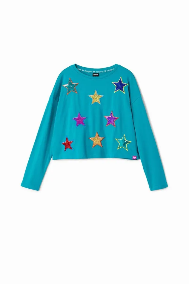 Tshirts And Shirts Kids Desigual Colorful Stars Tshirt Green