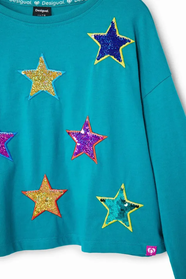 Tshirts And Shirts Kids Desigual Colorful Stars Tshirt Green