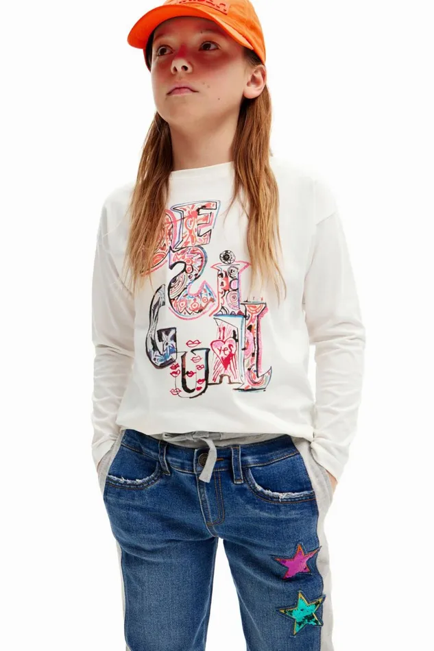 Tshirts And Shirts Kids Desigual Logo Tshirt White