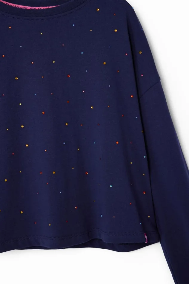 Tshirts And Shirts Kids Desigual Longsleeve Polka Dot Tshirt Blue