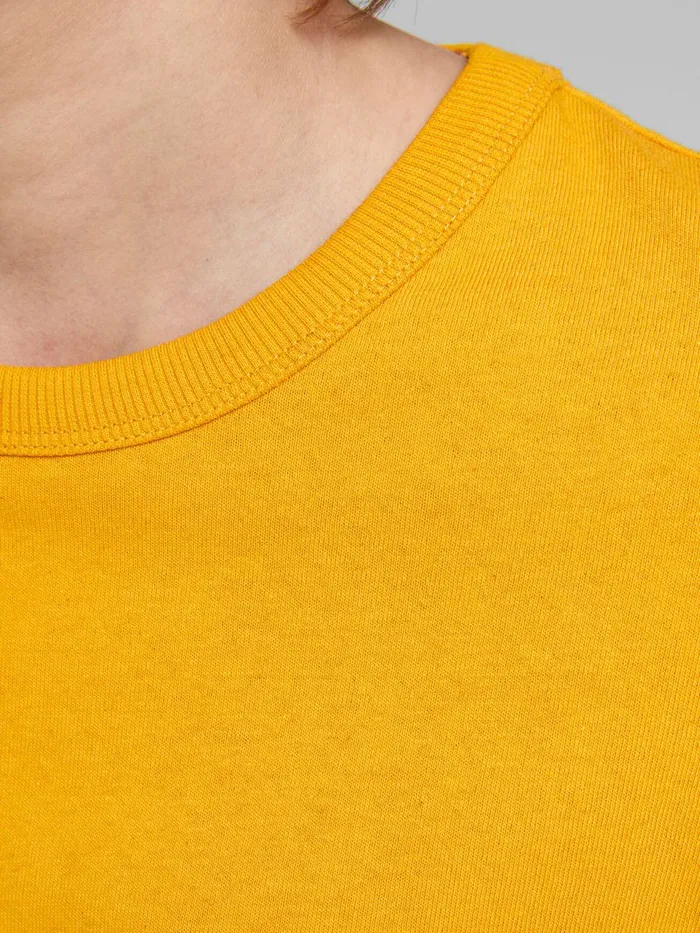 Tshirts JACK and JONES Junior BOYS LOGO LONGSLEEVED TSHIRT Yellow Golden Orange Near Me