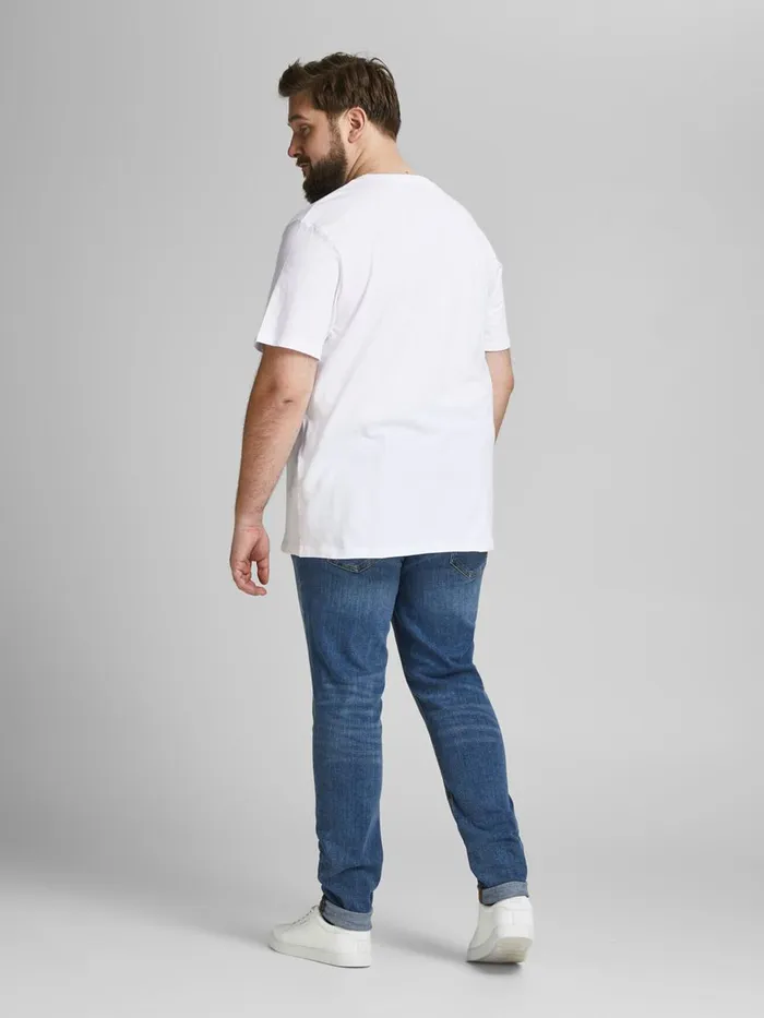 Tshirts JACK and JONES Mens 5PACK PLUS SIZE TSHIRT White White Gift 4 You