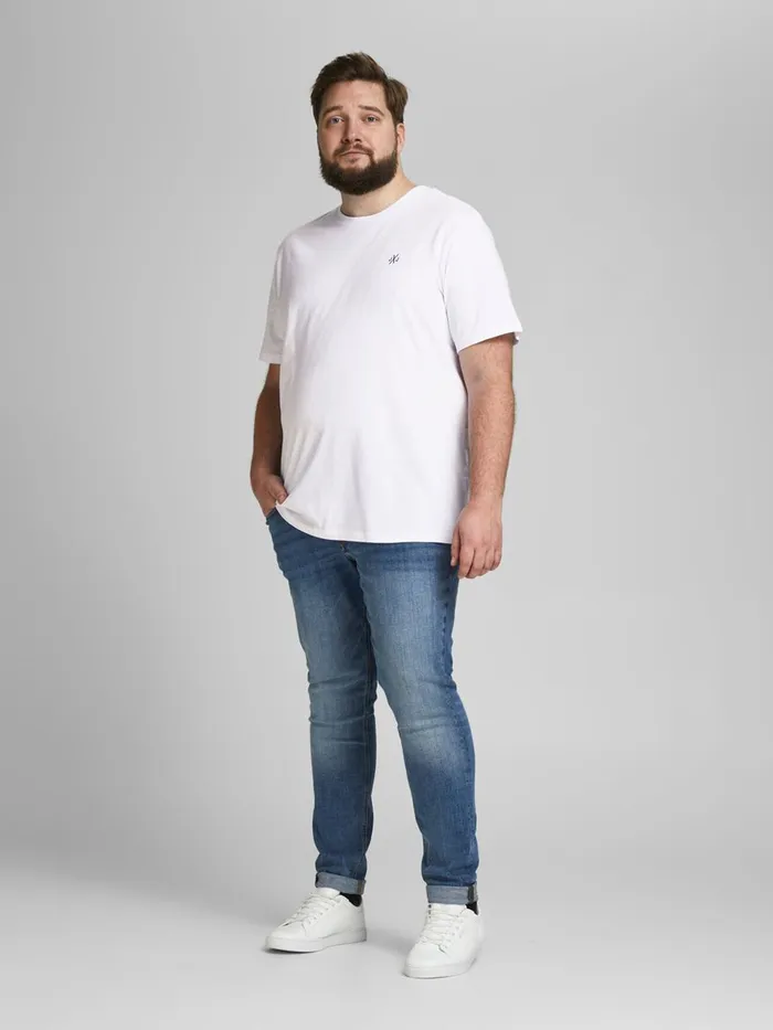 Tshirts JACK and JONES Mens 5PACK PLUS SIZE TSHIRT White White Gift 4 You
