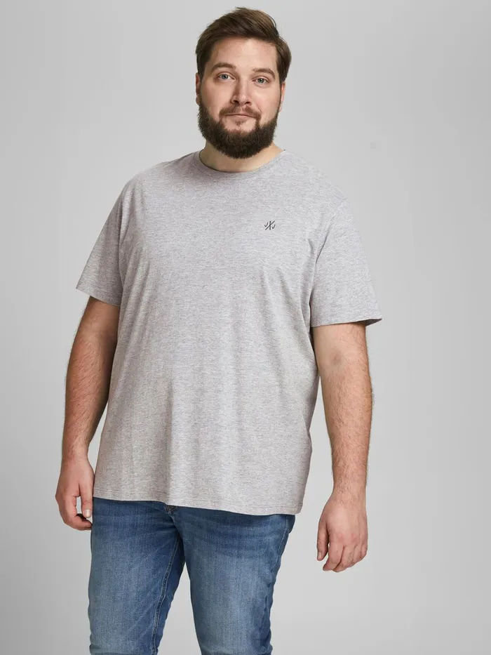 Tshirts JACK and JONES Mens 5PACK PLUS SIZE TSHIRT White White Gift 4 You