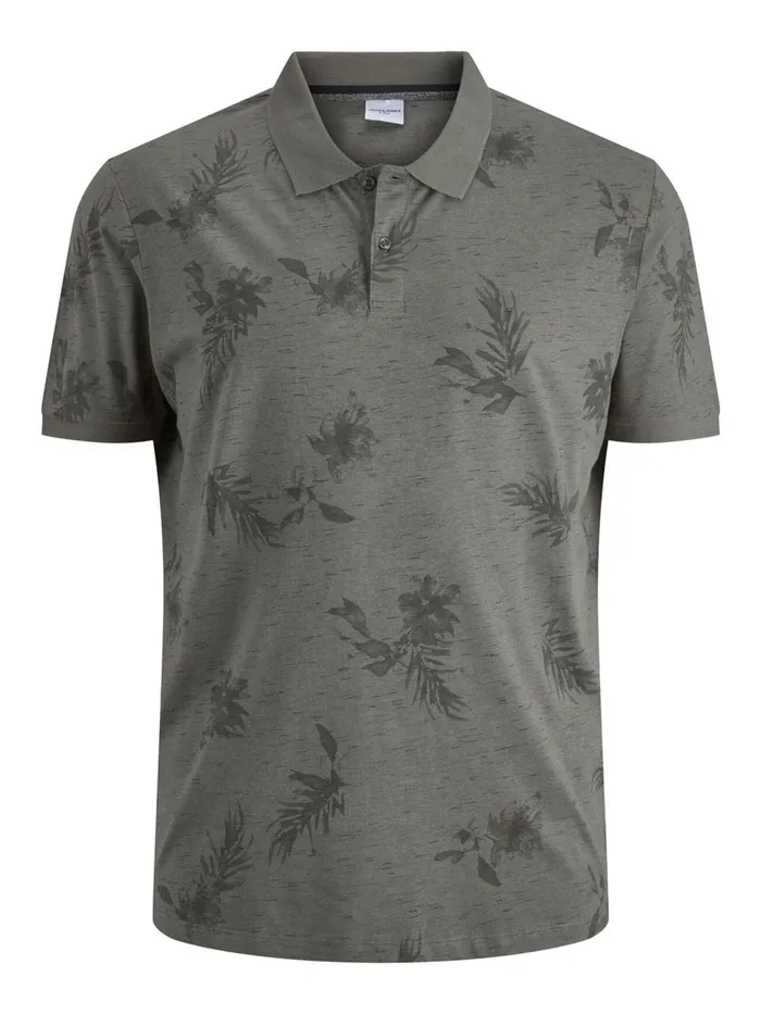 Tshirts JACK and JONES Mens ALL OVER PRINTED PLUS SIZE POLO Green Sedona Sage Gift Ideas Tshirts JACK and JONES Mens ALL OVER PRINTED PLUS SIZE POLO Green Sedona Sage Gift Ideas