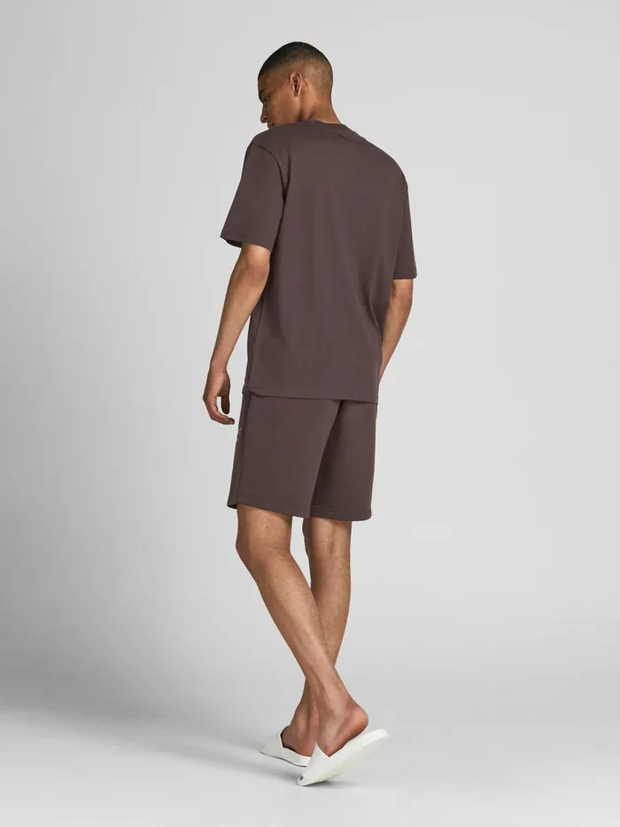 Tshirts JACK and JONES Mens CHEST PRINT TSHIRT Brown Seal Brown Near Me