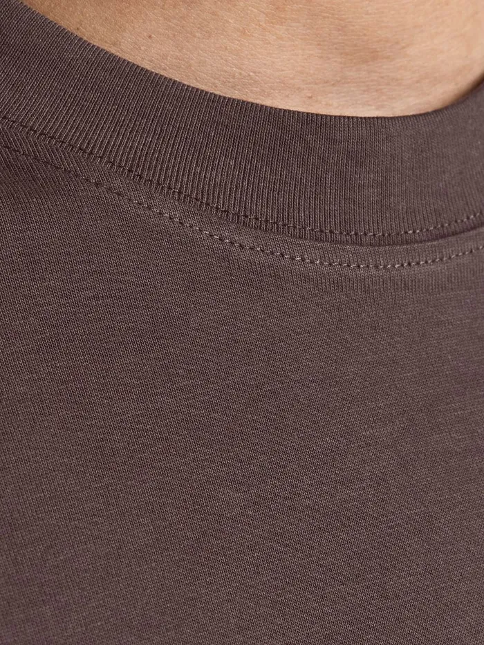 Tshirts JACK and JONES Mens CHEST PRINT TSHIRT Brown Seal Brown Near Me
