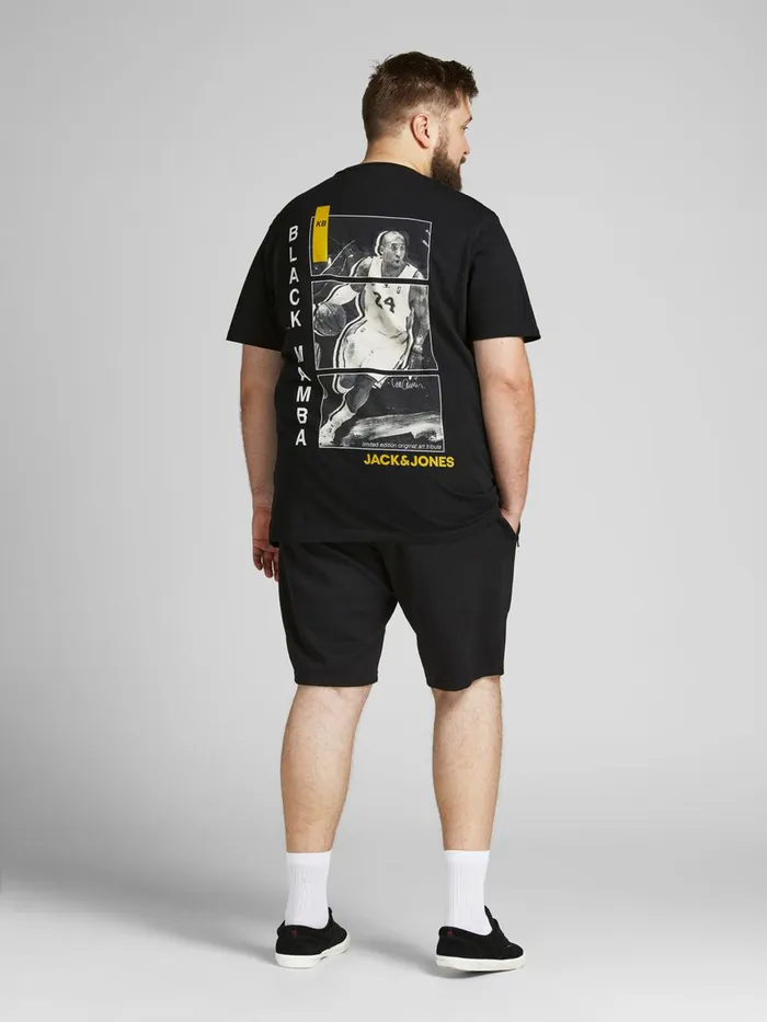 Tshirts JACK and JONES Mens LEGENDS PLUS SIZE TSHIRT Black Black For Sale