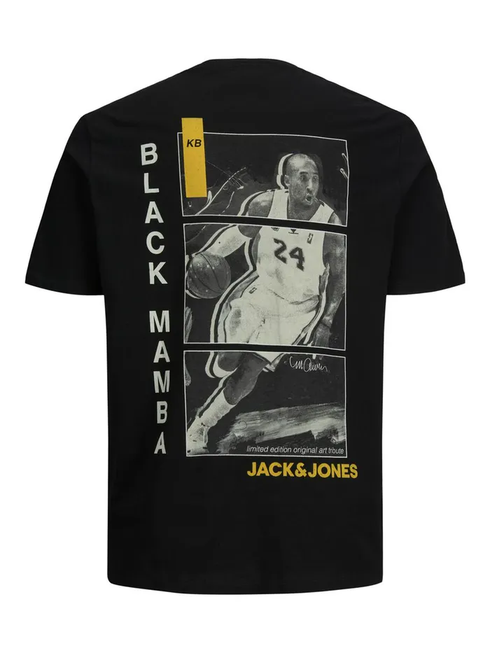 Tshirts JACK and JONES Mens LEGENDS PLUS SIZE TSHIRT Black Black For Sale