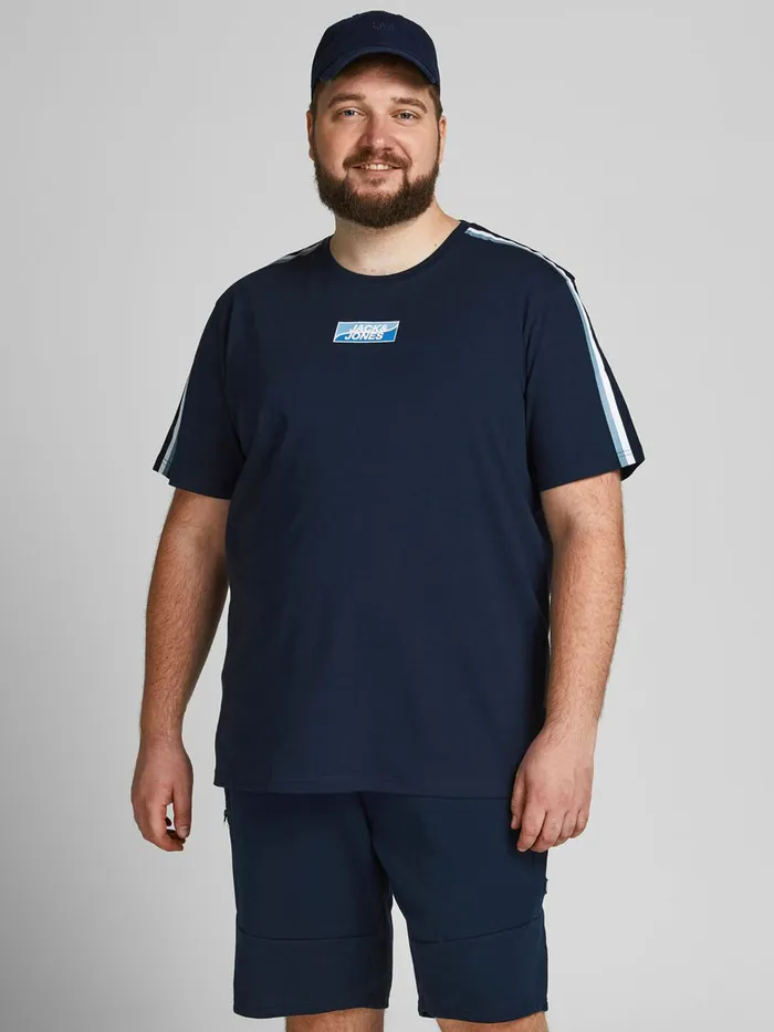 Tshirts JACK and JONES Mens LOGO PLUS SIZE TSHIRT Blue Navy Blazer Cheap On Sale Tshirts JACK and JONES Mens LOGO PLUS SIZE TSHIRT Blue Navy Blazer Cheap On Sale