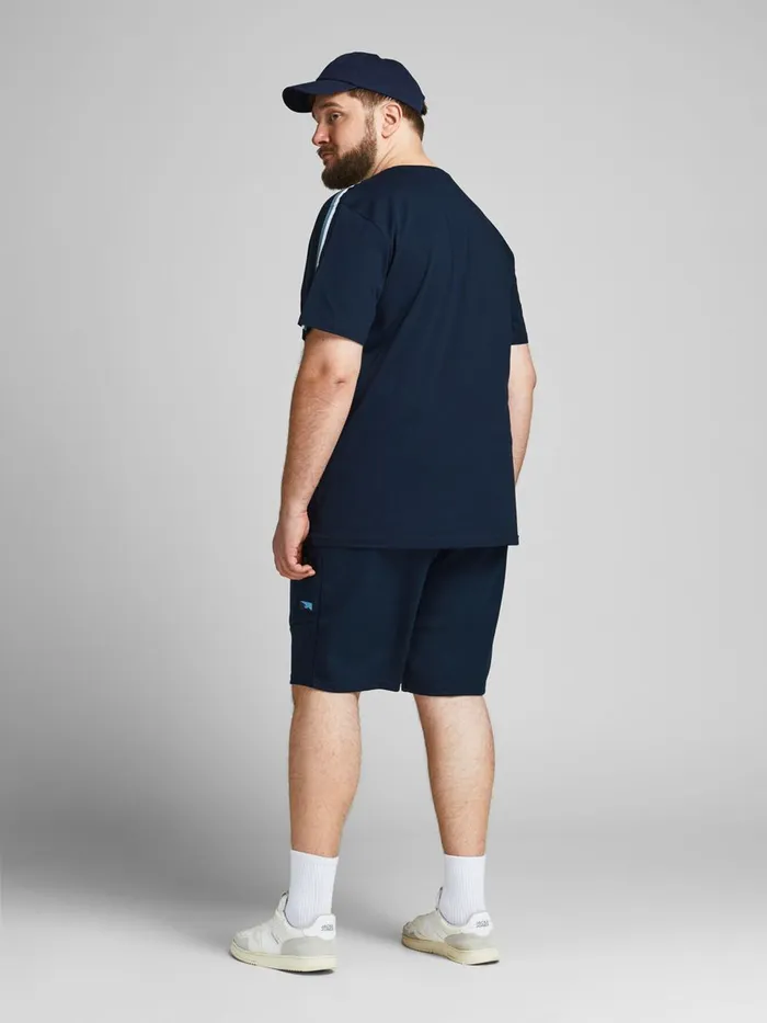 Tshirts JACK and JONES Mens LOGO PLUS SIZE TSHIRT Blue Navy Blazer Cheap On Sale