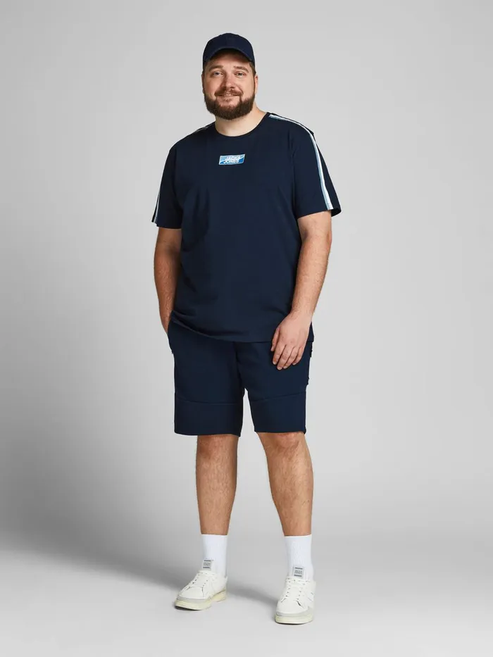 Tshirts JACK and JONES Mens LOGO PLUS SIZE TSHIRT Blue Navy Blazer Cheap On Sale