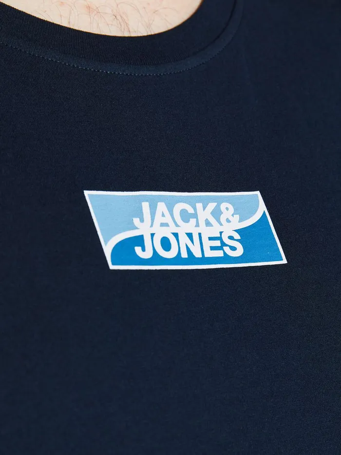 Tshirts JACK and JONES Mens LOGO PLUS SIZE TSHIRT Blue Navy Blazer Cheap On Sale