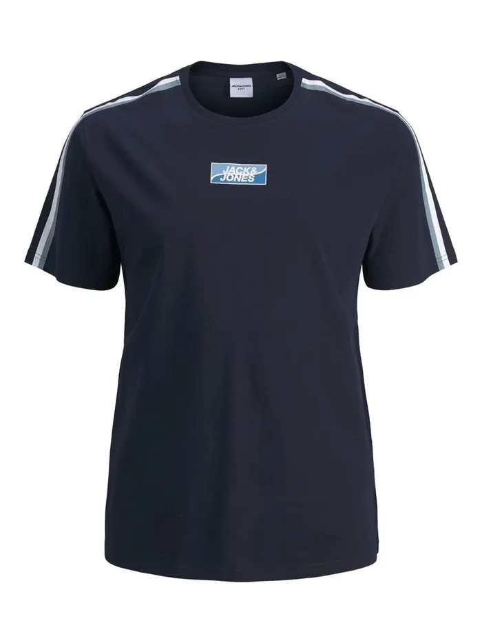 Tshirts JACK and JONES Mens LOGO PLUS SIZE TSHIRT Blue Navy Blazer Cheap On Sale