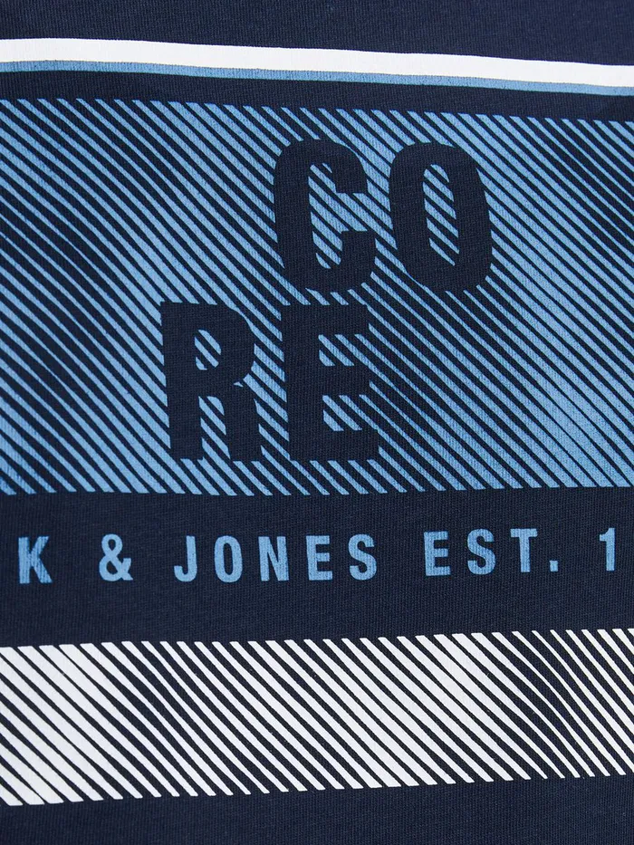 Tshirts JACK and JONES Mens LOGO PRINT TSHIRT Blue Navy Blazer Gift for Friend