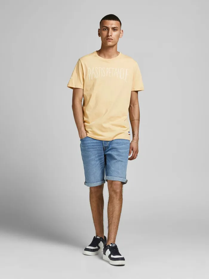 Tshirts JACK and JONES Mens PASTIS PETANQUE PRINT TSHIRT Pastel Sahara Sun For Sale