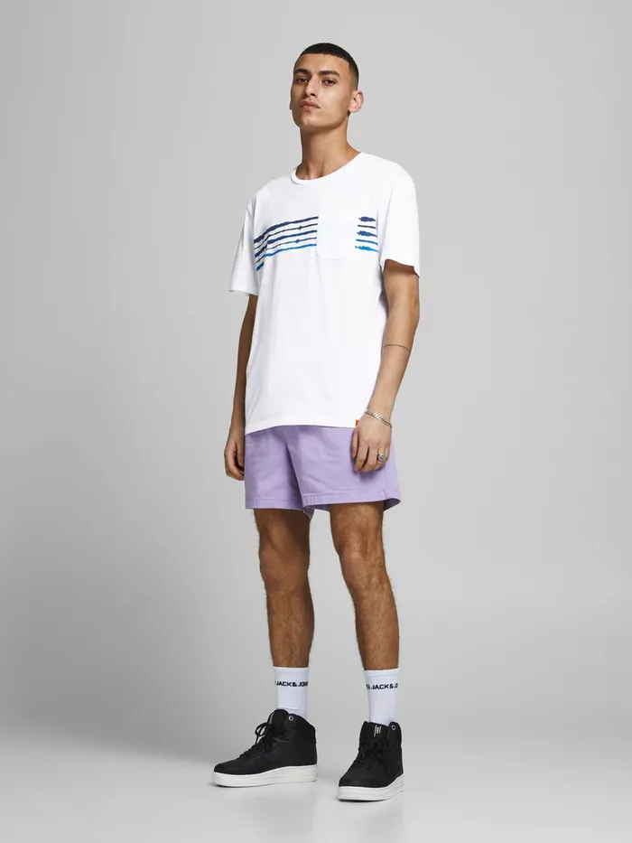 Tshirts JACK and JONES Mens RELAXED FIT STRIPE TSHIRT White White Gift Ideas