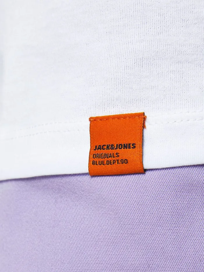 Tshirts JACK and JONES Mens RELAXED FIT STRIPE TSHIRT White White Gift Ideas