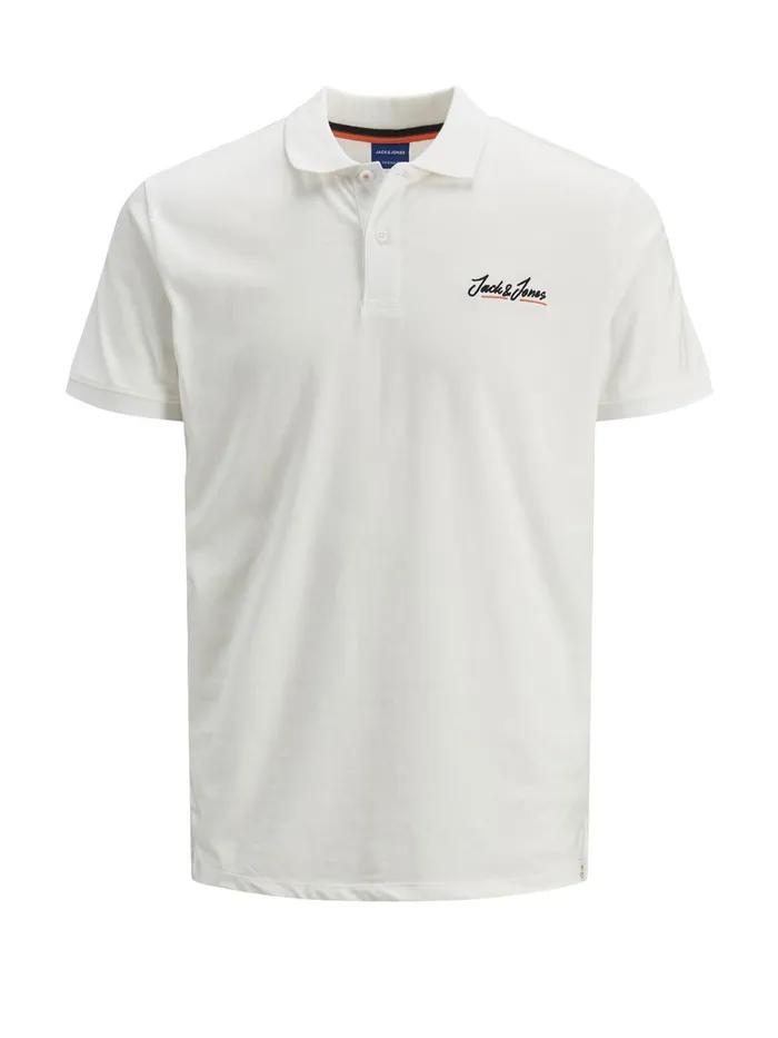 Tshirts JACK and JONES Mens SINGLE JERSEY POLO SHIRT White Cloud Dancer Gift Ideas