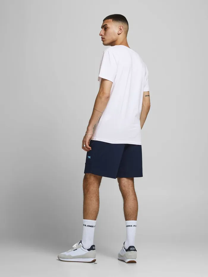 Tshirts JACK and JONES Mens SLIM FIT LOGO PRINT TSHIRT White White Gift Ideas