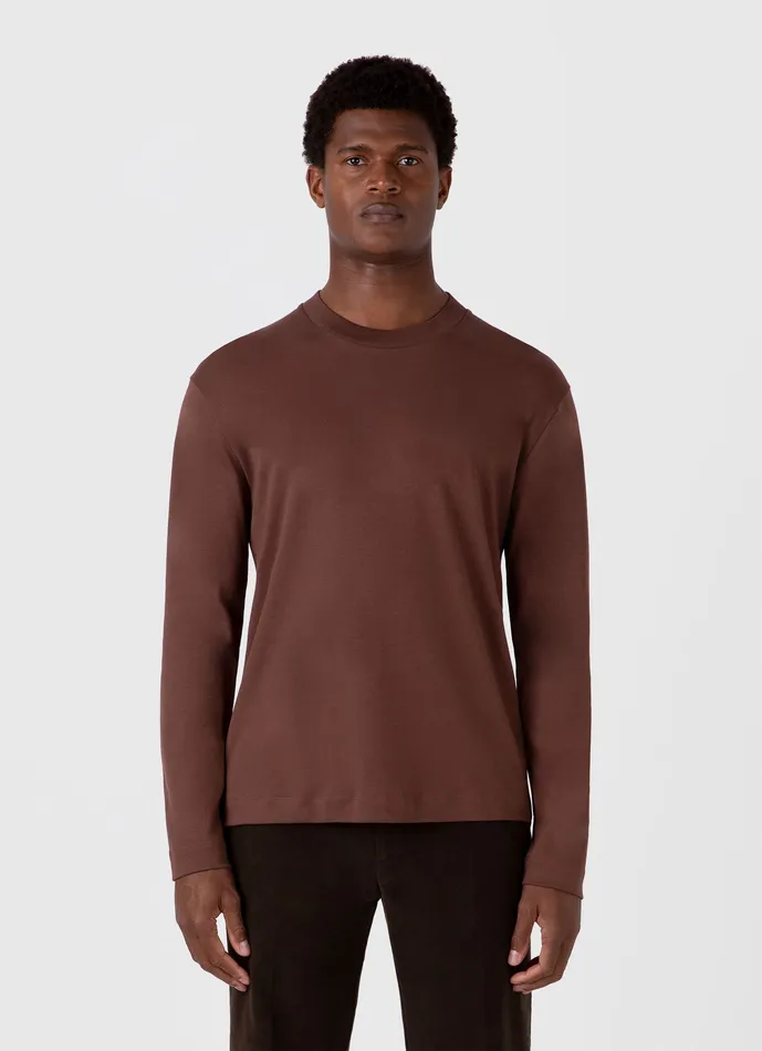 Tshirts Long Sleeve Heavyweight Tshirt Cocoa Brown 8211 ussunspel Men Tshirts Long Sleeve Heavyweight Tshirt Cocoa Brown 8211 ussunspel Men