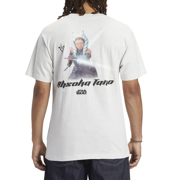 TShirts Men Star Wars DC Ahsoka Tano TShirt snow heather DC Shoes