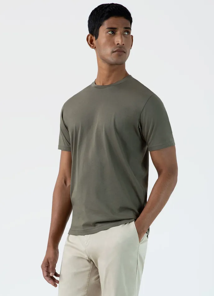 Tshirts Riviera Midweight Tshirt Khaki ussunspel Men Tshirts Riviera Midweight Tshirt Khaki ussunspel Men