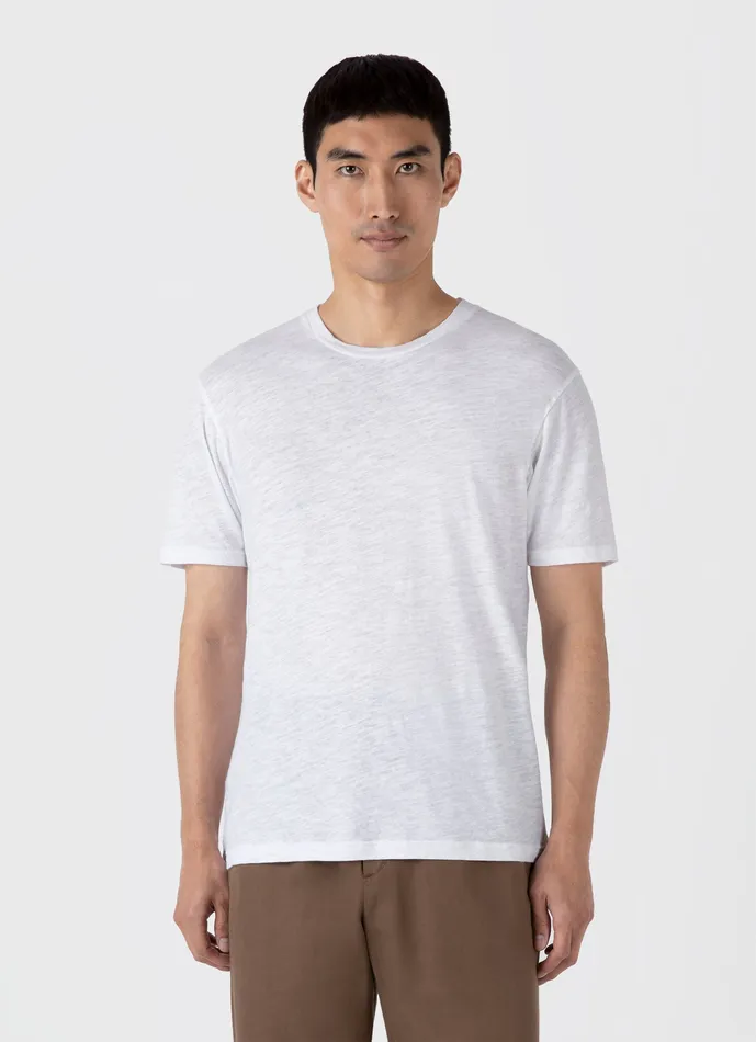 Tshirts ussunspel Men Cotton Linen Tshirt White Tshirts ussunspel Men Cotton Linen Tshirt White