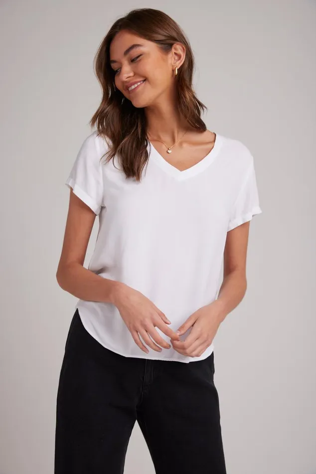 TShirts Women Bella Dahl VNeck Tee 8211 White TShirts Women Bella Dahl VNeck Tee 8211 White