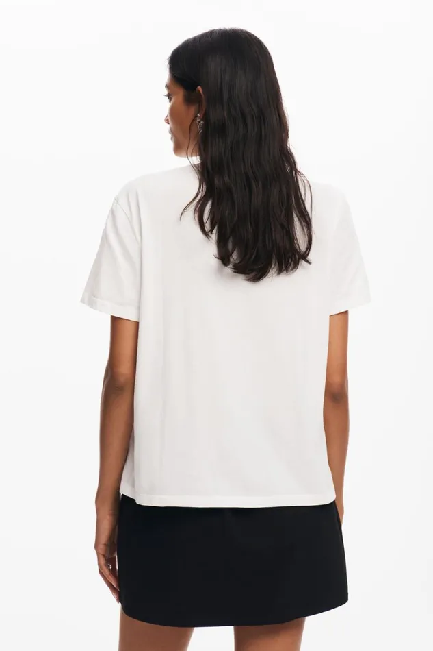 TShirts Women Desigual Plain Vase Tshirt White