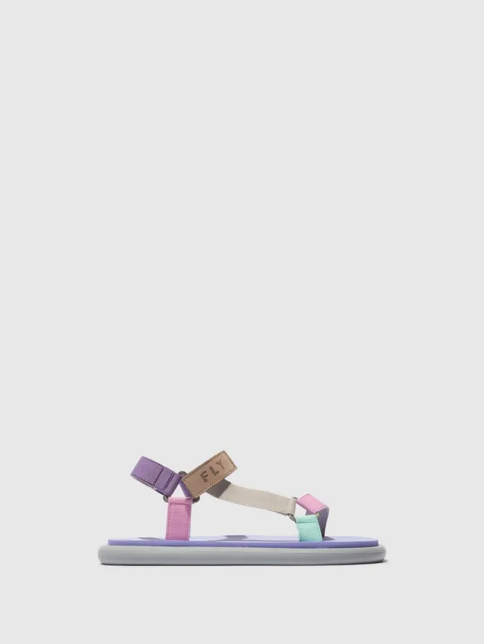 TStrap Sandals OLIE072FLY CONCRETEMULTICOLORVIOLET Women Fly London Sandals