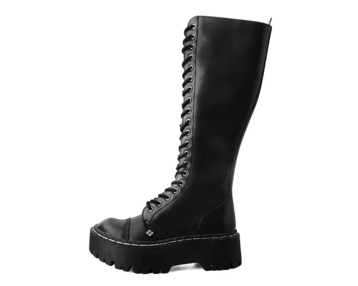 TUK Shoes Boots Men Black TUKskin Kneehigh Double Decker Boot TUK Shoes Boots Men Black TUKskin Kneehigh Double Decker Boot