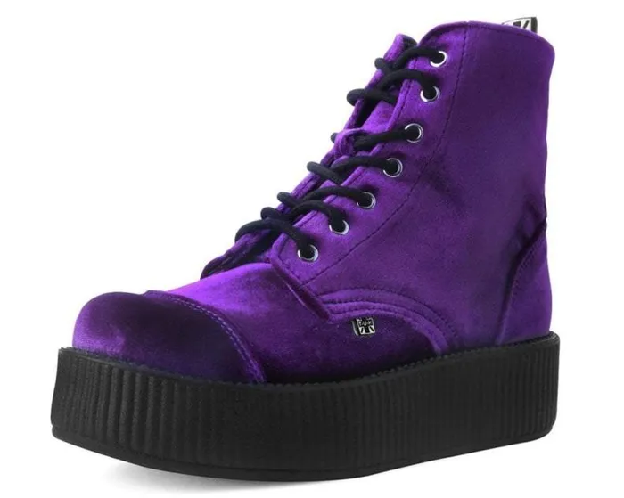 TUK Shoes Boots Women Violet Velvet Vegan Viva Mondo Boots