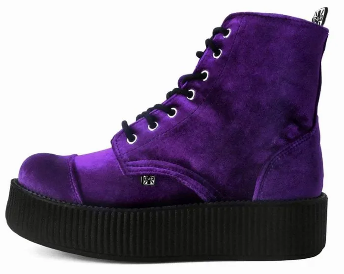 TUK Shoes Boots Women Violet Velvet Vegan Viva Mondo Boots TUK Shoes Boots Women Violet Velvet Vegan Viva Mondo Boots