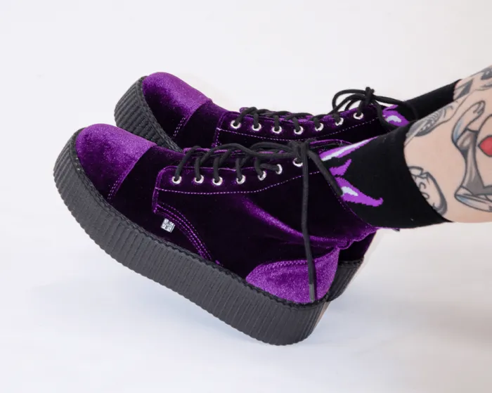 TUK Shoes Boots Women Violet Velvet Vegan Viva Mondo Boots TUK Shoes Boots Women Violet Velvet Vegan Viva Mondo Boots