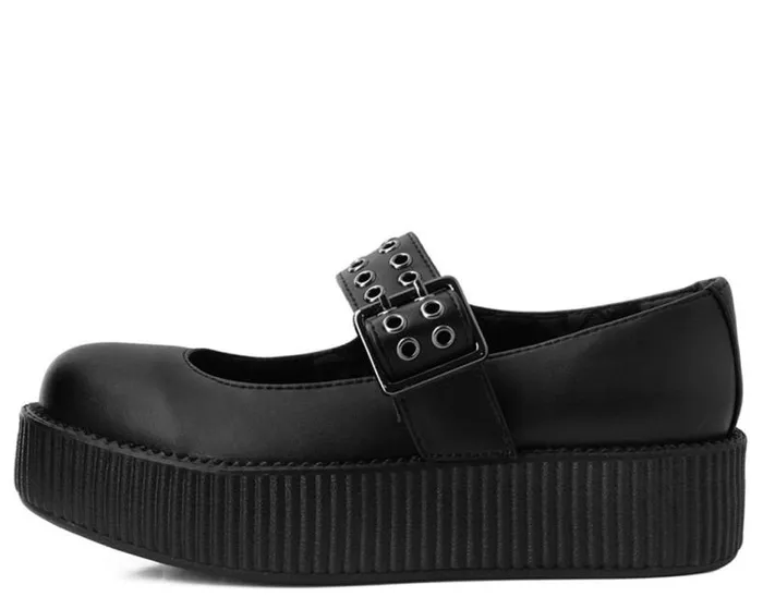 TUK Shoes Mary Janes Women Black Eyelet TUKskin Vegan Mary Jane Viva Mondo Creepers TUK Shoes Mary Janes Women Black Eyelet TUKskin Vegan Mary Jane Viva Mondo Creepers