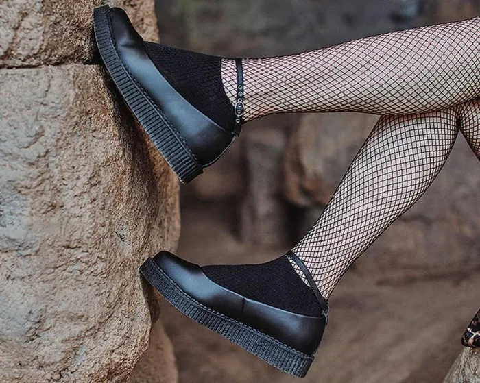 TUK Shoes Mary Janes Women Black TUKskin Ballet Ankle Strap Creeper Mary Jane Shoe TUK Shoes Mary Janes Women Black TUKskin Ballet Ankle Strap Creeper Mary Jane Shoe