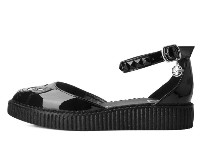 TUK Shoes Mary Janes Women Black TUKskin Pointed Kitty Face Sandal TUK Shoes Mary Janes Women Black TUKskin Pointed Kitty Face Sandal