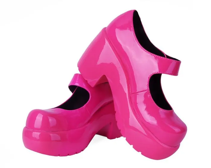 TUK Shoes Mary Janes Women Pink Liquid Bubble Mary Jane Platform