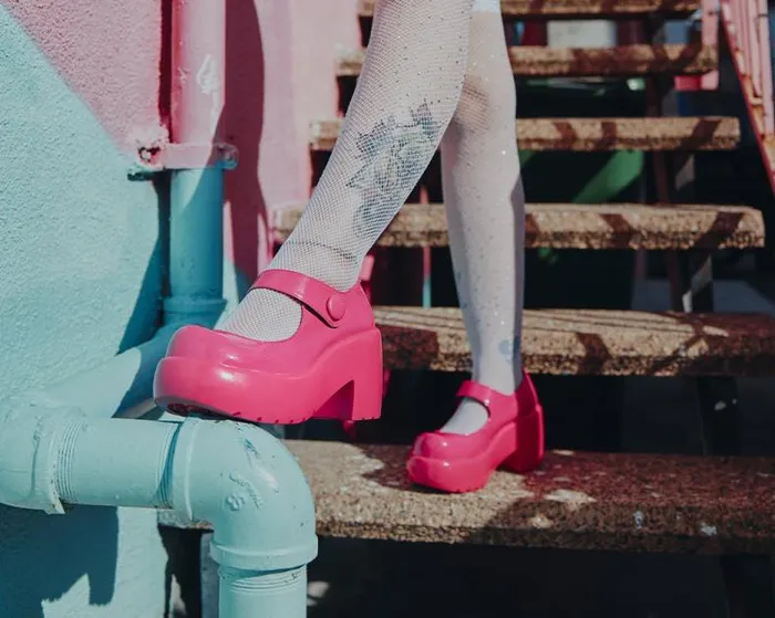 TUK Shoes Mary Janes Women Pink Liquid Bubble Mary Jane Platform