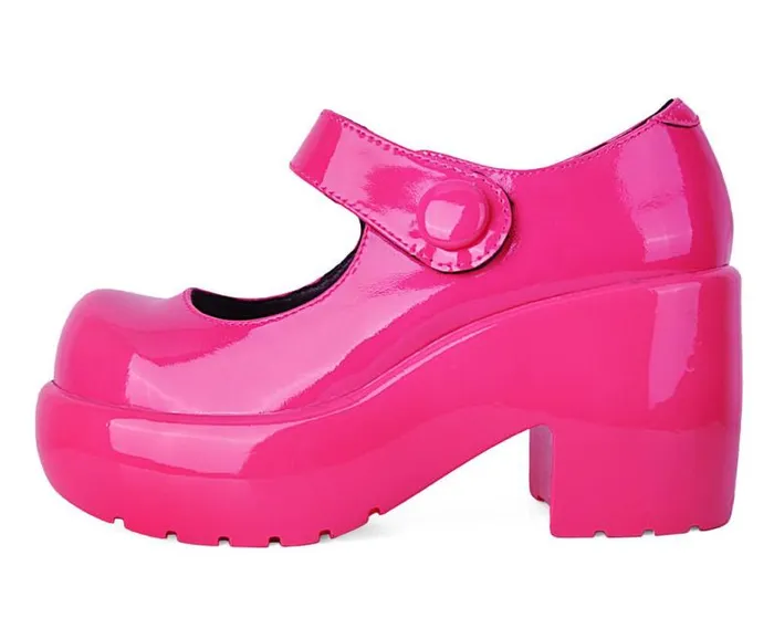 TUK Shoes Mary Janes Women Pink Liquid Bubble Mary Jane Platform