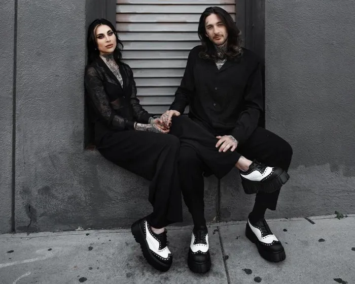 TUK Shoes Platforms Women Black and White TUKskin Anarchic Airship Brogue TUK Shoes Platforms Women Black and White TUKskin Anarchic Airship Brogue