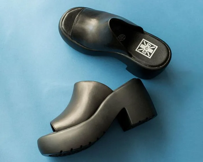 TUK Shoes Platforms Women Black Bubble Mule Heel TUK Shoes Platforms Women Black Bubble Mule Heel